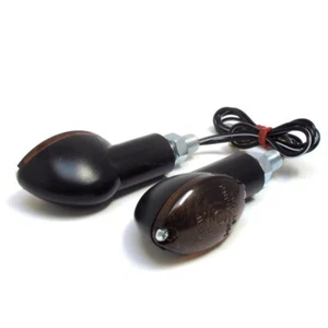 Halogen Mini Blinker Micro kurz 20 mm Schwarz Getönt E-geprüft Motorrad Roller - Bild 1 von 4
