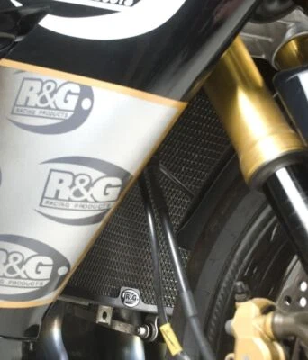 Protector de radiador de aluminio negro R&G Racing para 04-05 Kawasaki Ninja ZX10R ZX1000C Foto 1 de 4