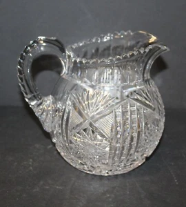 American Brilliant Cut Glass Water Pitcher – Libbey - Picture 1 of 7