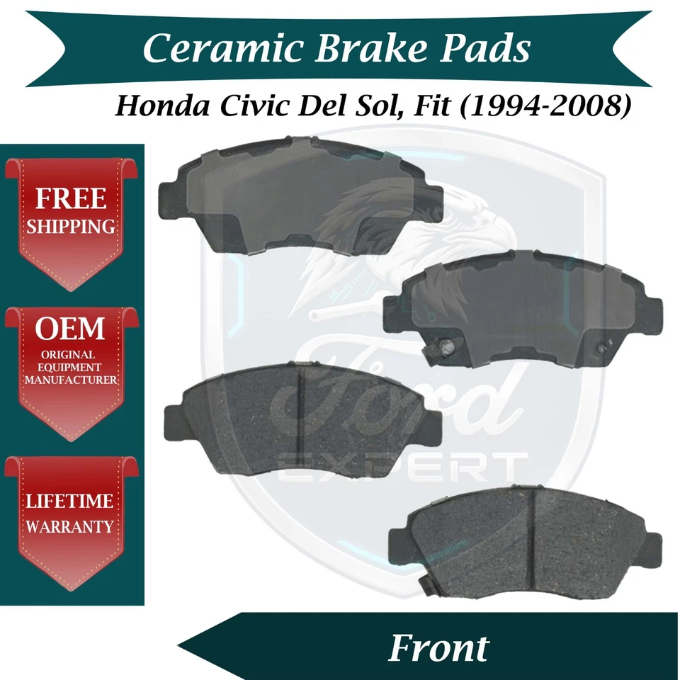 Kit de pastillas de freno delanteras de cerámica ACDelco OEM para Honda Civic Del Sol 1994-2008/ajuste Foto 1 de 4