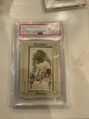 2013 Allen & Ginter Framed Autograph Pele A&G PSA NM-MT 8 Auto 10 - Image 1 of 2