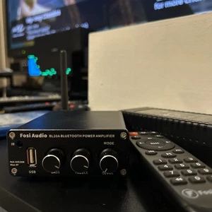 Fosi Audio BL20A Bluetooth Mini Amplifier with pre-amp Output and Remote Control - Picture 1 of 9