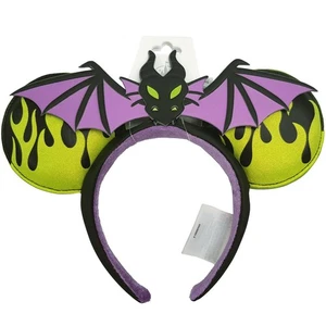 Disney Store Malefiz als Drachenohren Stirnband Mickey Mouse Dornröschen - Bild 1 von 14