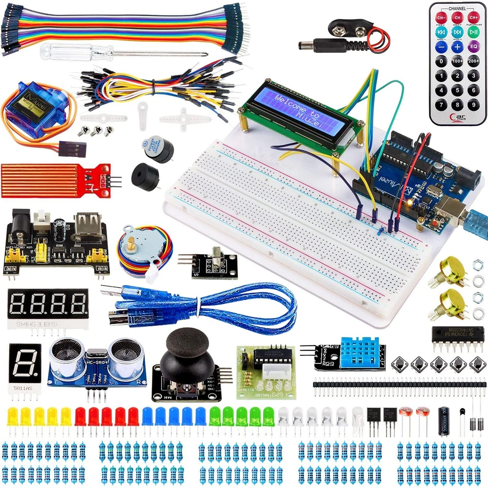 Miuzei Starter Kit Compatible with Arduino Projects, Circuit BreadBorad, LCD1... - Image 1 of 4
