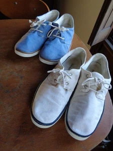 Lote de 2 Ganchos Timberland Artesanales Lona Barco Zapatos Tenis Talla 12 - Imagen 1 de 16