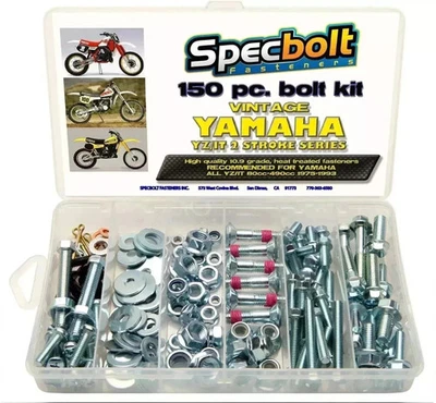 Kit de pernos vintage Yamaha YZ y serie IT 150 piezas YZ80 YZ125 YZ250 YZ490 IT175 IT250 Foto 1 de 4