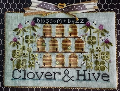 CLOVER & HIVE Cross Stitch Pattern/Chart by Hands On Design - Image 1 of 3