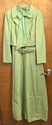 Vestido de lino años 60 con chaqueta MED con etiquetas Foto 1 de 4