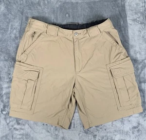 Duluth Trading Shorts Mens L Beige Cargo Nylon Stretch Outdoor Hiking - Picture 1 of 4