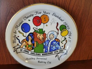 Heidelberg Intl Wandering Club 10 yr Commemorative Plate 1984 Hawaii & Alaska - Picture 1 of 9