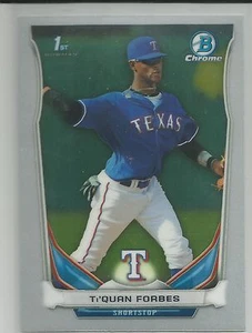 Ti'Quan Forbes Texas Rangers 2014 Bowman Chrome Draft Card - Picture 1 of 2