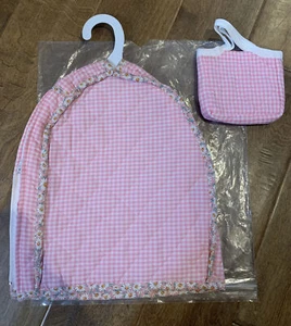 Girl Doll Pink Hotel Luggage Cart Garment Bag Hanger And Bag - Picture 1 of 12