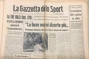 GAZZETTA DELLO SPORT 1966 CASSIUS CLAY REGGINA MANTOVA ATALANTA - Imagen 1 de 1