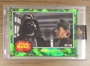2022 Topps Star Wars Sapphire Edition #7 "THE VILLAINOUS DARTH VADER" Green 9/50 - Picture 1 of 7