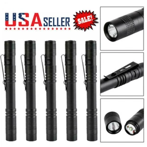 Tactical Flashlight Clip Small LED Torch Tiny Mini Super Bright Micro Penlight - Picture 1 of 26