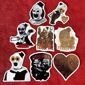 🔥 Lot Of 8 Art The Clown Terrifier Vinyl Decal Sticker Horror Slasher Movie - Picture 1 of 10