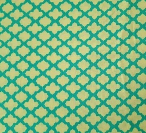 27" Monaco Red Rooster Cool Yellow and Teal Trellis - Picture 1 of 3