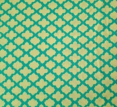 27" Monaco Red Rooster Cool Yellow and Teal Trellis - Image 1 of 3