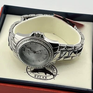 Tommy Bahama Women's Watch Relax Riveria Silver Tone Crystal Bezel RLX4006 - Picture 1 of 13