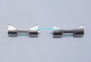 Piezas de extremo curvo para pulsera de ostra estilo RLX acabado satinado 18 mm 20 mm 22 mm - Imagen 1 de 2