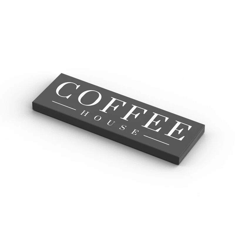 PRIBRI Coffee House Sign ❤️ Custom printed original LEGO® brick tile /26003