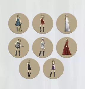 New Taylor Swift Collectible Fearless (taylor’s Version)ERAS Coaster Set.8piece - Picture 1 of 1