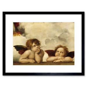 Raphael Sistine Madonna Group Of Angels Old Master Framed Wall Art Print - Picture 1 of 19