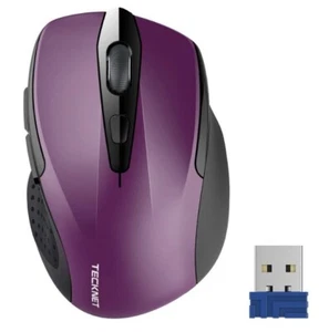 Wireless Mouse Pro Wireless Optical Mouse USB 2yr. Battery Life - Purple - Picture 1 of 7