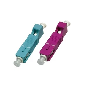 2Pcs SC UPC Male to LC UPC Female OM3 OM4 Adapter Fiber Optical Flange Converter - Picture 1 of 5