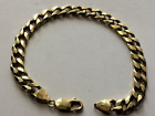 9Ct Gold Curb Link Bracelet 83 4Inches Long London 1998 2627 Grams