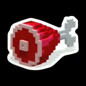 Aufkleber Pixel Art Schinkenhock Truthahnbein Hühnerbein glänzend - Bild 1 von 2