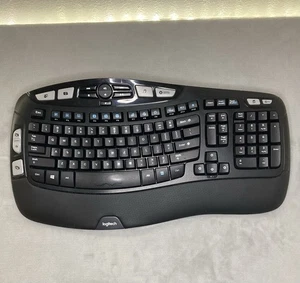 Logitech K350 Wireless Comfort Wave Ergonomic Keyboard NO DONGLE Tested Works!!! - Picture 1 of 7
