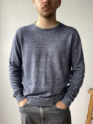 Zegna Sport Men’s Wool / Linen Blue Navy Jumper Size M - Image 1 of 4