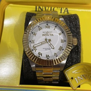 Invicta Gold And Silver Men’s 16740 White Dial Watch BRAND NEW IN BOX - Picture 1 of 5