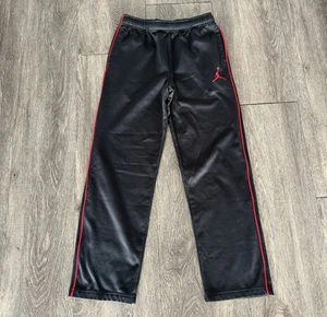 Jordan Boys Youth Sweatpants Size Medium Fleece Pull On Therma Fit Black - Picture 1 of 6