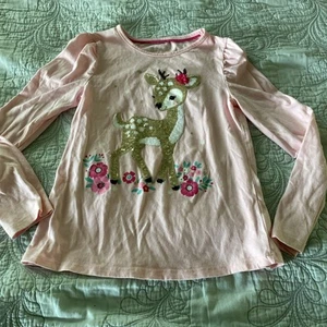 Girls Adorable Deer Shirt, Size 7/8 - Picture 1 of 8