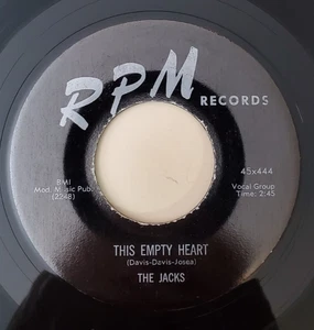 Jacks   THIS EMPTY HEART (GREAT DOO WOP 45) #444 PLAYS VG++ NO NOISE! - Imagen 1 de 4