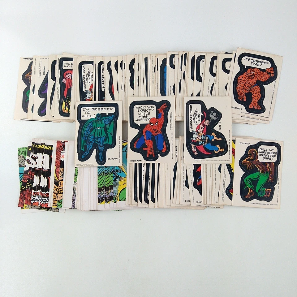 Tarjetas adhesivas Topps Marvel Super Heroes 1975 TÚ ELIGES 1 de 40, lista de verificación Foto 1 de 1