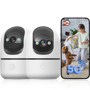 Indoor Camera 5G&2.4G WiFi Cameras for Home Security Instant 911 Alert, 360° ... - Picture 1 of 4