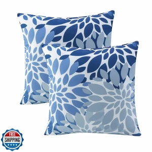 JMKaixin Outdoor Pillows, Pack of 2 Waterproof Decorative Throw Pillows with - Picture 1 of 5