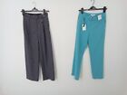 M&S Trousers Bundle Size 8 Blue Straight Leg High Rise Dogtooth Wide Leg New F2