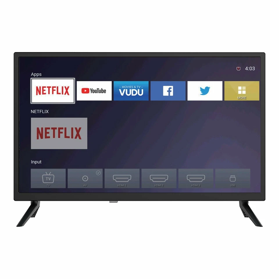 24" Supersonic Smart HDTV DLED HD WiFi w 3 HDMI & 2 USB Inputs (SC-2416STV) - Image 1 of 4