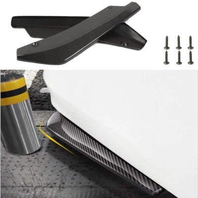 2X For Subaru Accessories Car Rear Bumper Lip Diffuser Splitter Canard Black - Image 1 of 4