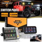 AUXBEAM 8 Gang Switch Panel LED Light ON/OFF Relay System For JEEP JK YJ JL TJ