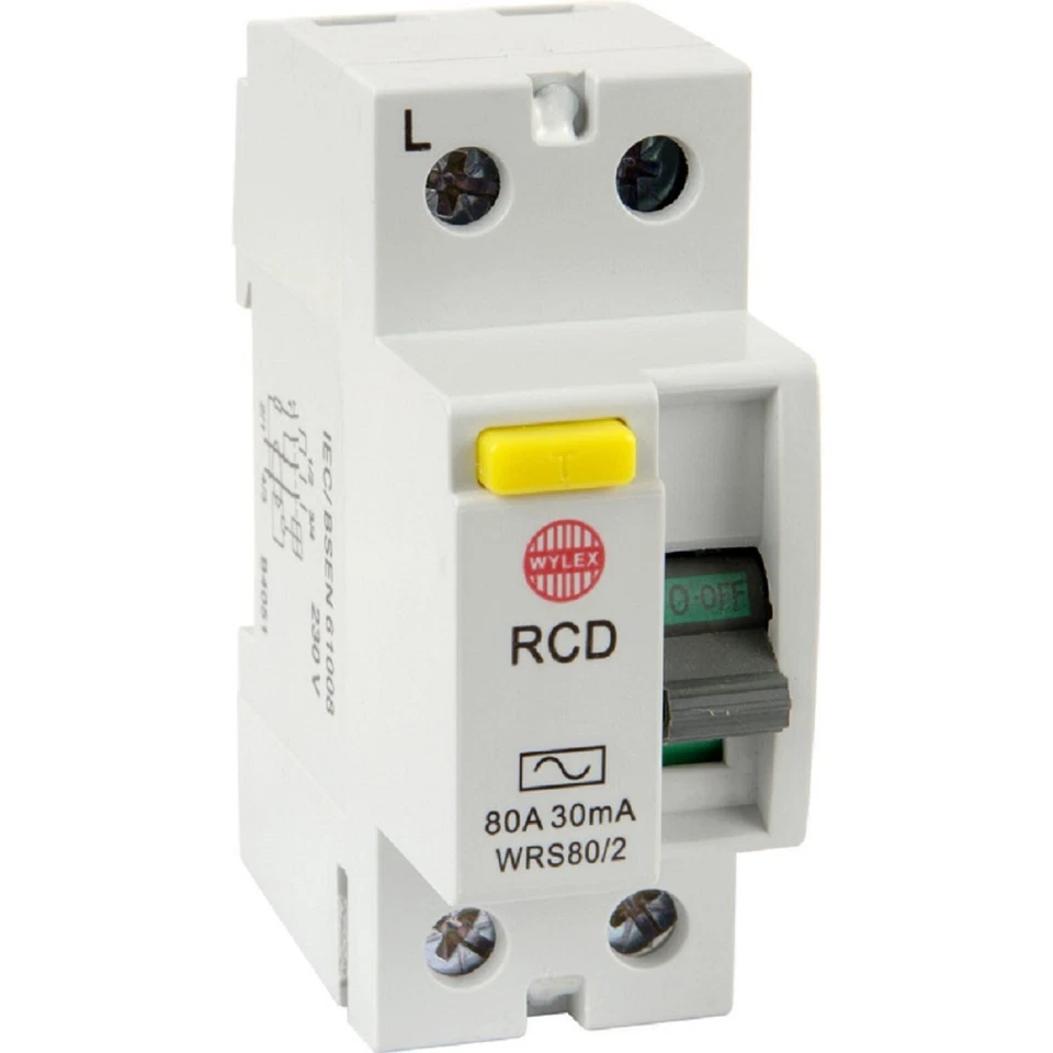 Wylex 80 Amp RCD 30mA Double Pole 2P  80A RCCB Type AC WRS80/2 - Image 1 of 1