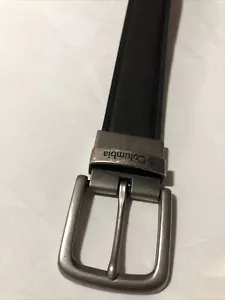 Columbia Mens Reversable Belt Size 36 Black Brown Belt Silver Buckle - Picture 1 of 10