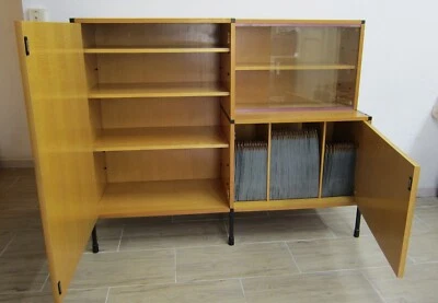 Vintage Meuble modulaire ARP Minvielle Hifi range disques vinyles 1955/60 - Photo 1/4