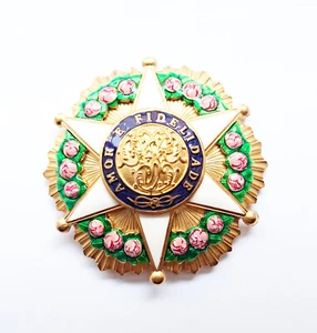 STAR OF ORDER OF ROSE BRAZILIAN EMPIRE NO CROWN ON TOP 5✮ QUALITY MODERN REPLICA - Picture 1 of 17
