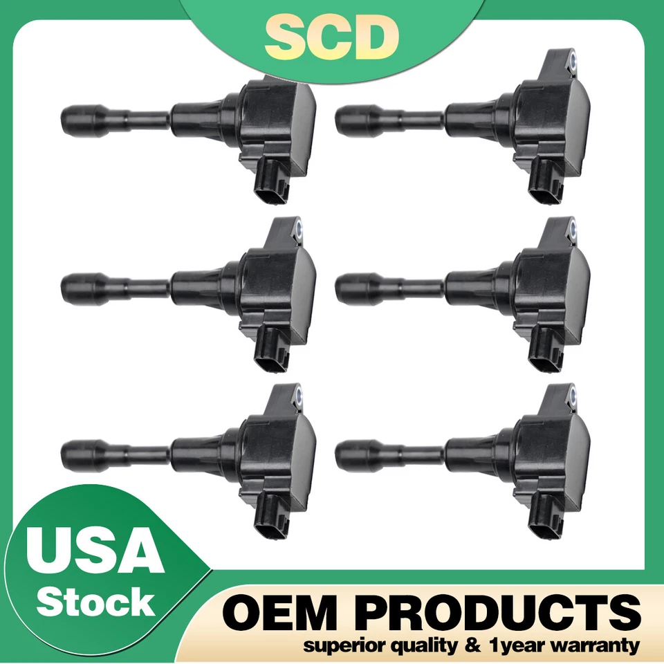 UF638 6Pcs OEM Quality Ignition Coil for 2009-21 Nissan GT-R 3.8L V6 22448-JF00B - Изображение 1 из 4