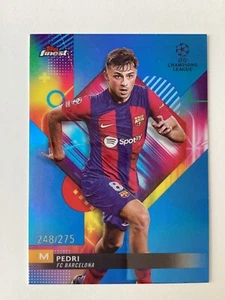 TOPPS UCC FINEST 2023-2024 PEDRI BARCELONA PARALLEL 248/275 - Picture 1 of 2